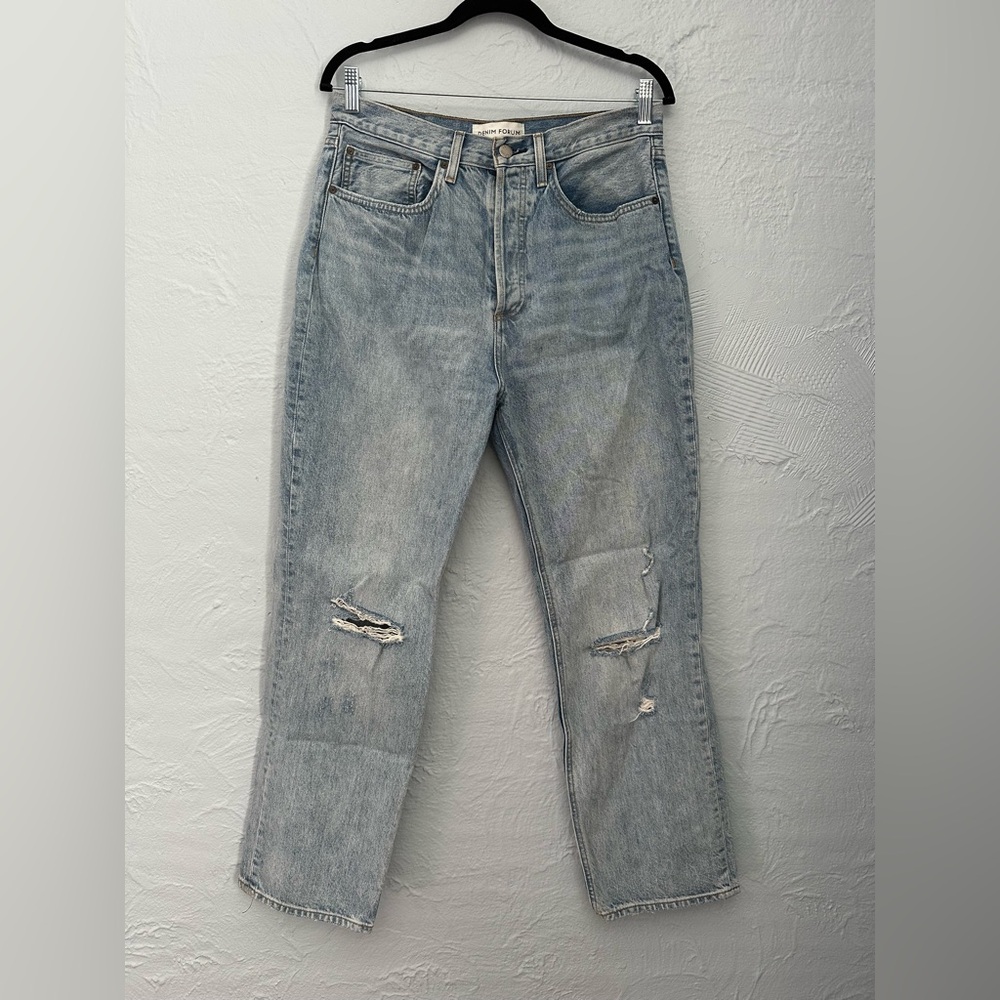 Denim Forum The Joni High Rise Loose 29L Light Wash Jeans - Picture 1 of 7